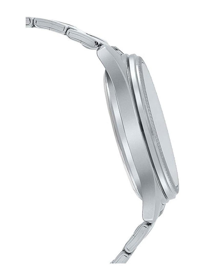 كاسيو ساعة كاسيو رجالية MTP-B145D-3AVDF تناظرية – ميناء أخضر، سوار من الفولاذ المقاوم للصدأ باللون الفضي، تصميم رفيع وعصري - Image 2