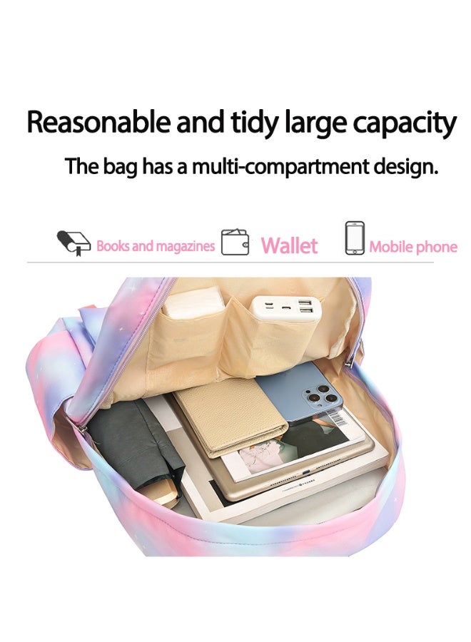 General Vibrant cartoon print bag combination! Lightweight design + large-capacity partition | Fully adapted for children/student/outdoor sports - 609  - Image 4