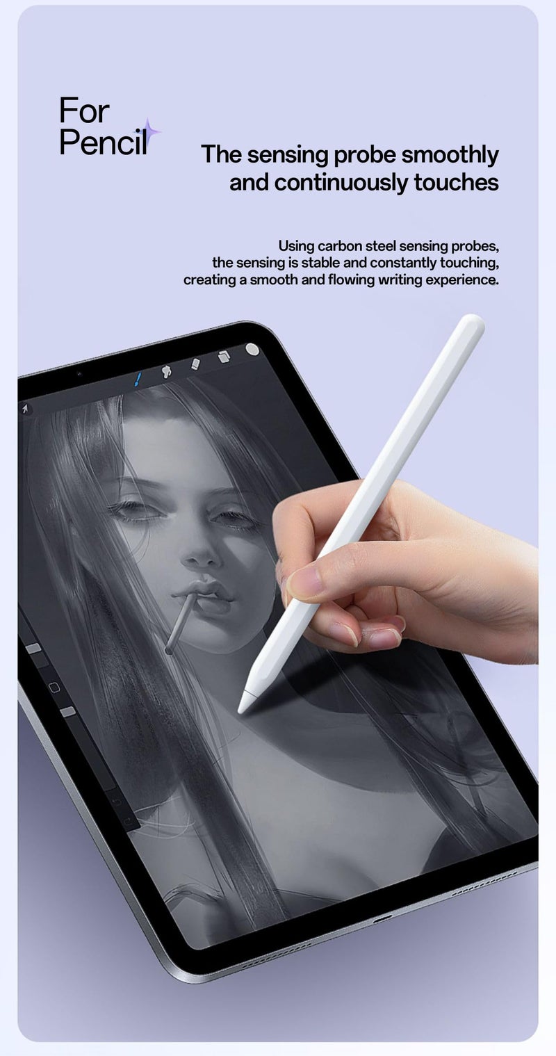 LOVE MEI Replacement Pencil Tips for Apple Pencil Pro,Upgraded Pen Tips fit for Apple 2nd 1st Gen USB-C,and Logitech Crayon Digital Pencil,Needle Pencil Tips with Case,IPad Pro Pencil Sets - Image 3