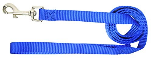 Hamilton Pet & Equine 3/4-Inch Single Thick Nylon Lead with Swivel Snap, 6-Feet Long, Blue - Image 1
