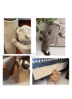 Arabest Cat Scratcher Mat Sisal Cat Scratching Mat with Nail Scratch Mad for Cat Sisal Cat Scratching Pad Cat Scratching Mat for Grinding Claws Protecting Furniture  - Image 5