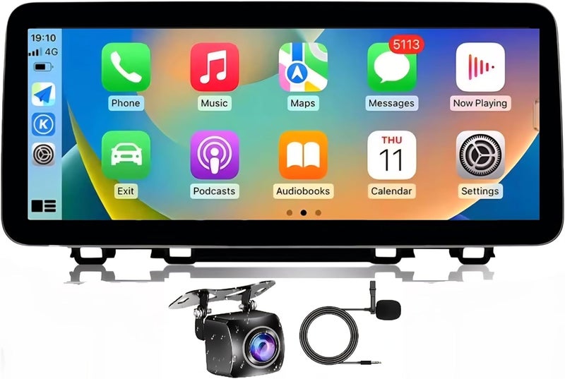 فيريكس ستيريو سيارة هوندا CRV CR-V CR-V 5 بشاشة أندرويد 2017-2022 مع كار بلاي لاسلكي، أندرويد أوتو، نظام ملاحة جي بي إس، بلوتوث، واي فاي، كاميرا AHD متضمنة (12.3 بوصة، 4 + 32 جيجابايت كار بلاي) - Image 1