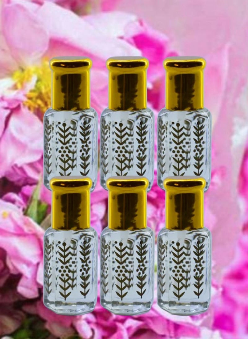 6 Pieces Natural Istanbul Flower Fragrance Perfume Oil 6 Ml