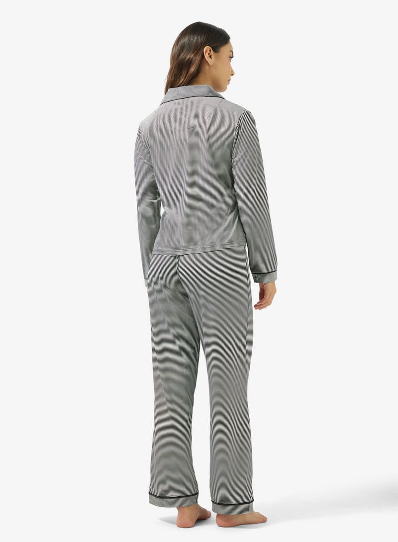 Ginger Gingham Button Down Shirt & Pyjama Set - Image 2