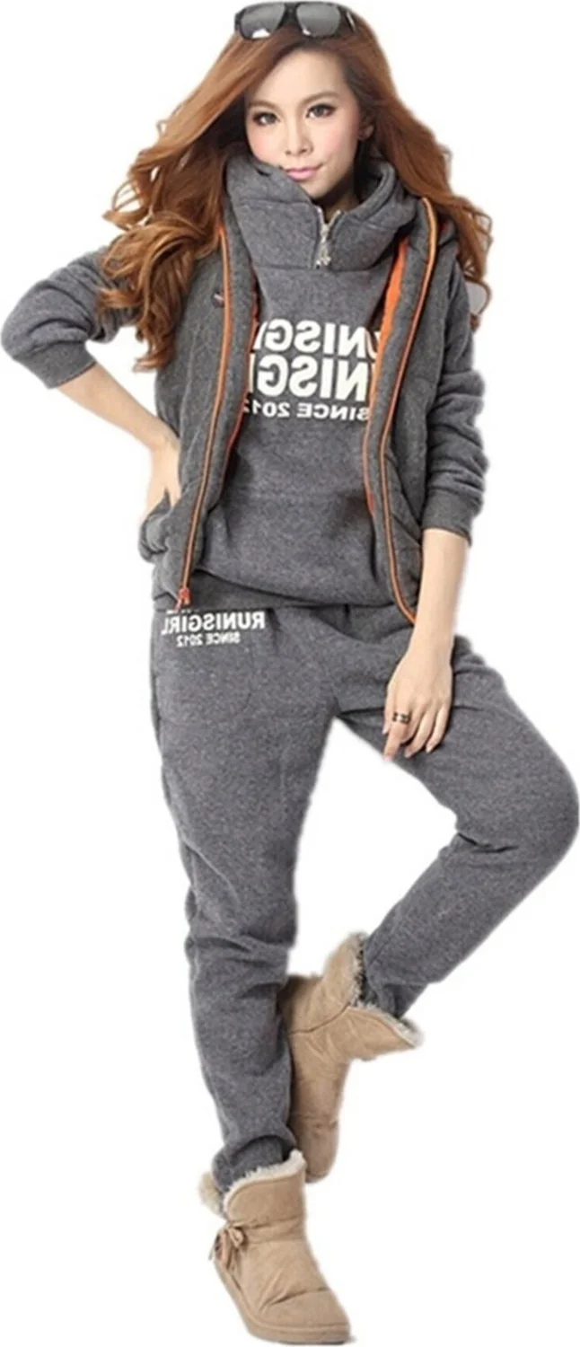 باربورا Daily Winter Stylish and Comfortable Triple Women's Tracksuit Set 119FUMEINDIGO8