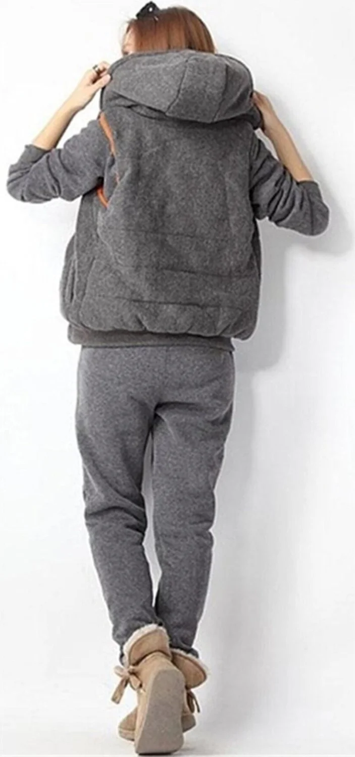 باربورا Daily Winter Stylish and Comfortable Triple Women's Tracksuit Set 119FUMEINDIGO8