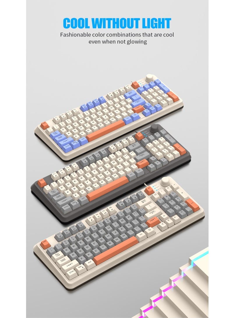 Gasin XUNFOX K82 Gaming Keyboard – 94 Keys, RGB Backlit, Three Color Combinations, Minimalist Layout, Mechanical Keyboard for Gamers  - Image 5