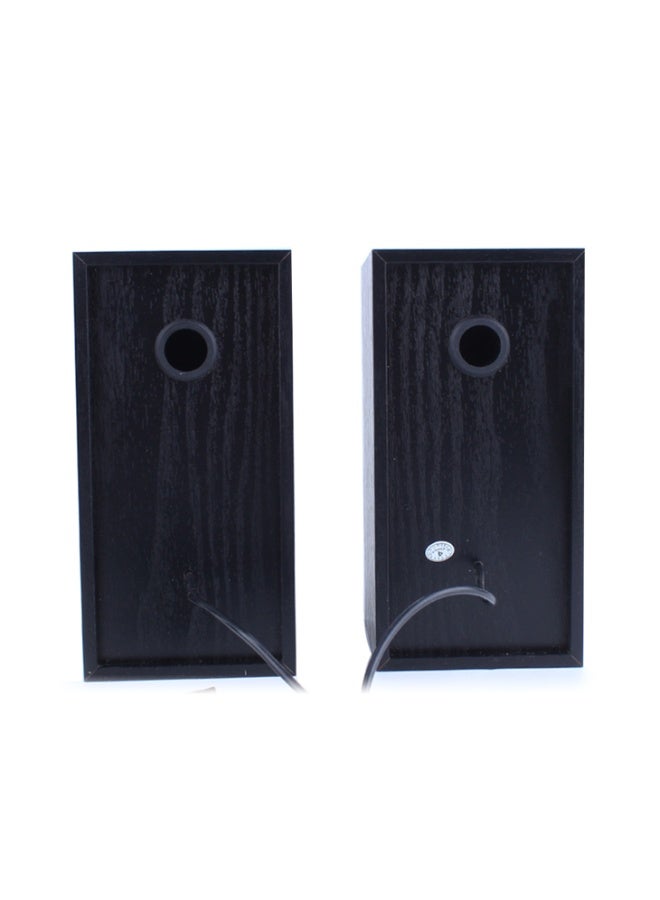 Kisonli T-004 Speakers Wooden 2.0 Computer Speaker - Image 4
