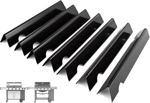 PETKAO 66033 Flavorizer Bars for Weber GS4 Genesis 2 E-410 E-435 E-415 Grill Parts, for Weber Genesis II 410 & II LX 440 Grill (2017 & Newer), for Weber Genesis Flavorizer Bars 66797 Porcelain Steel 16GA - Image 1