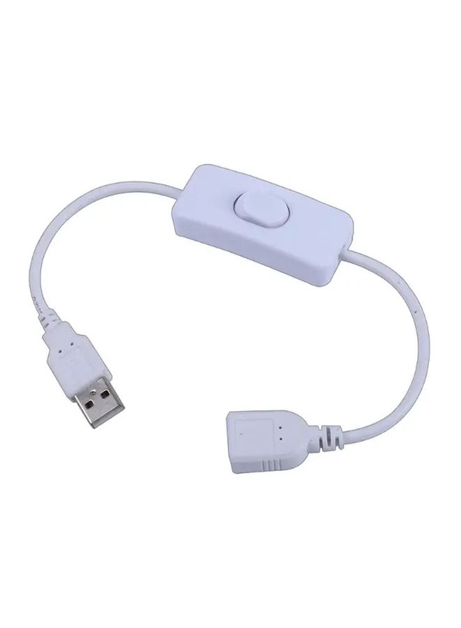 White USB To VGA Adapter Cable With On Off Switch For LED Strip Fan Desk Lamp - Image 5