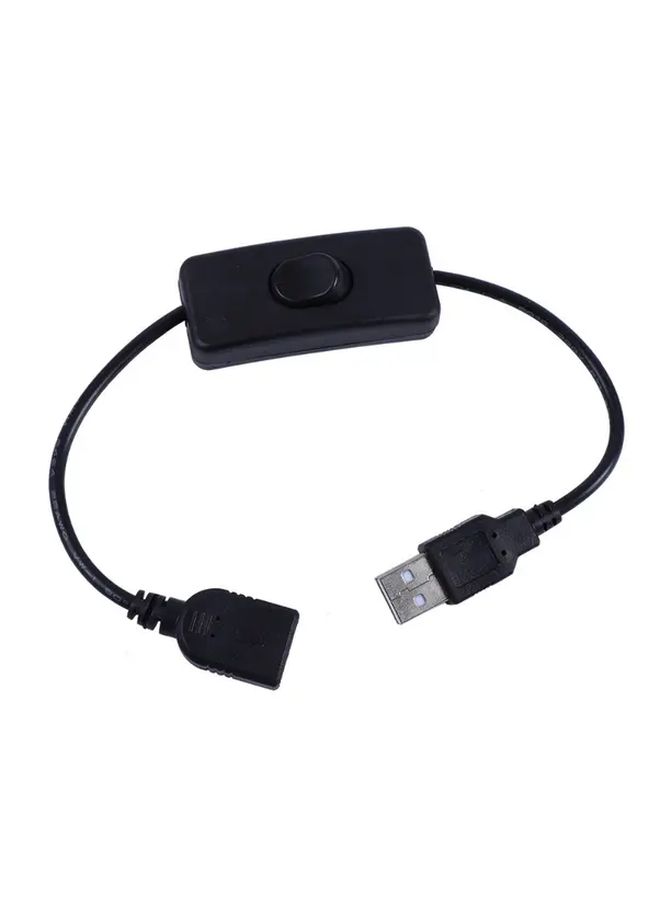 White USB To VGA Adapter Cable With On Off Switch For LED Strip Fan Desk Lamp - Image 3
