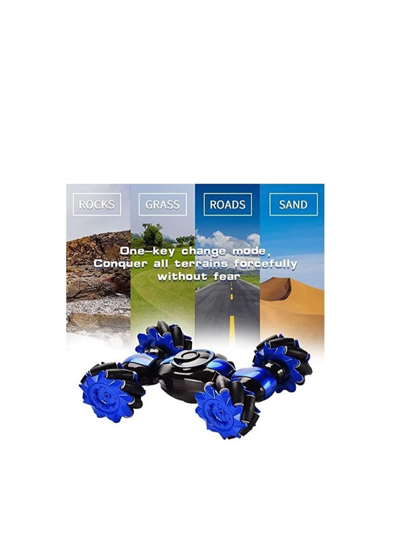 TRAMPOLINEPRO - RC Car Stunt Remote Control Car Double Sided Rotating Offroad Remote Control Car 4WD 2.4GHz Twisting Vehicle with Light Music - Image 1