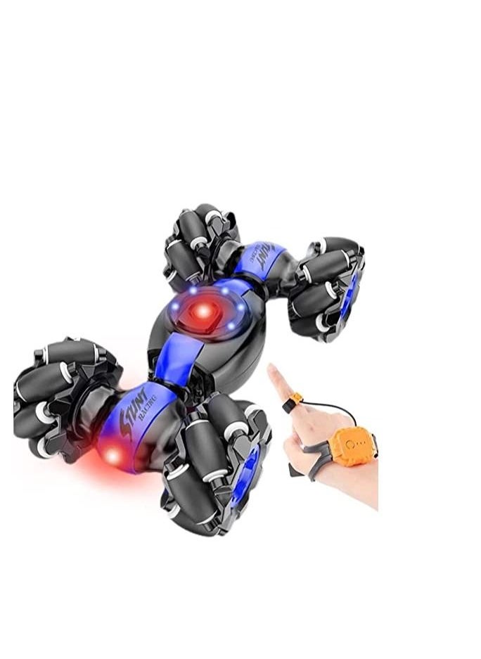 TRAMPOLINEPRO - RC Car Stunt Remote Control Car Double Sided Rotating Offroad Remote Control Car 4WD 2.4GHz Twisting Vehicle with Light Music - Image 1