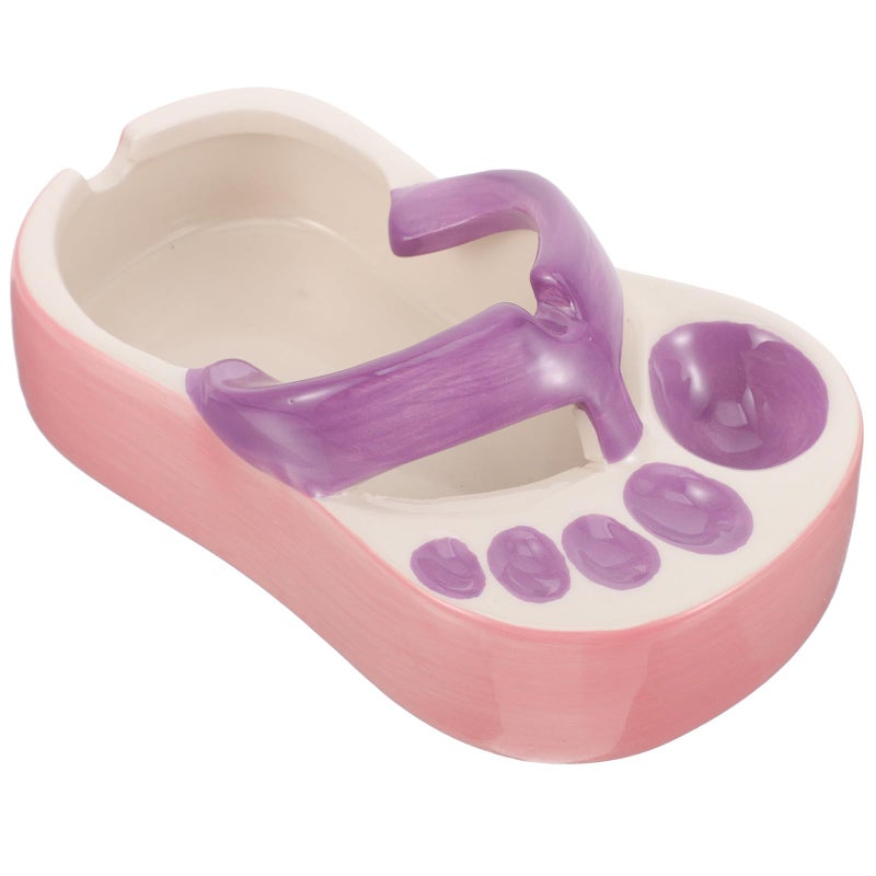 Ceramic Slipper Ashtray Decorative Ash Tray for Tabletop Living Room Desktop Smoke Accessories - Image 2