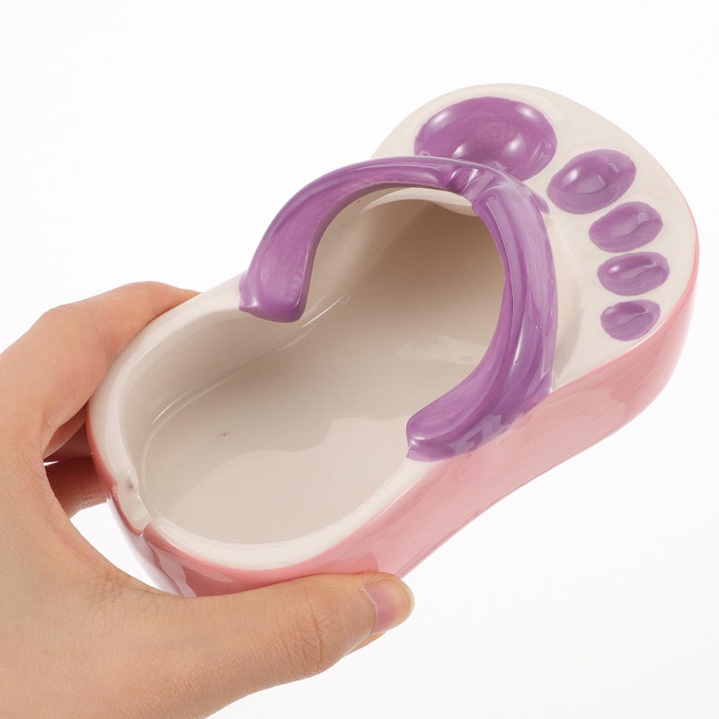Ceramic Slipper Ashtray Decorative Ash Tray for Tabletop Living Room Desktop Smoke Accessories - Image 5