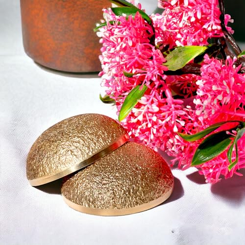 soulvinee Bronze Kansa Natural Vatki Cup Ayurvedic Detox Foot Massager Relaxation and Deep Cleaning Ancient Indian Technique one side finishing with round line 1 pcs - Image 5
