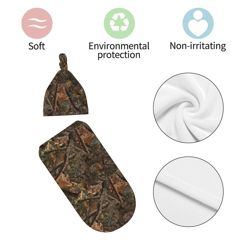 Jarverce Camo Swaddle Blanket Soft Sleeping Bag Swaddling Sacks for Newborn Baby Unisex Camo Baby Stuff - Image 5