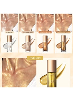 MEICOLY MEICOLY Liquid Body Illuminator,Moisturizing Long Lasting Body Shimmer,Smooth Waterproof Shimmer Body Oil,Glow Body Highlighter Face Body Luminizer,40ml/1.35 fl oz.#02 Rose Gold  - Image 3