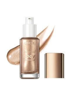 MEICOLY MEICOLY Liquid Body Illuminator,Moisturizing Long Lasting Body Shimmer,Smooth Waterproof Shimmer Body Oil,Glow Body Highlighter Face Body Luminizer,40ml/1.35 fl oz.#02 Rose Gold  - Image 1