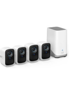 eufy Security eufyCam 3C 4-Cam Kit, Security Camera Outdoor Wireless, 4K Camera, Expandable Local Storage up to 16TB, Face Recognition AI, Spotlight, Color Night Vision, No Monthly Fee  - Image 1
