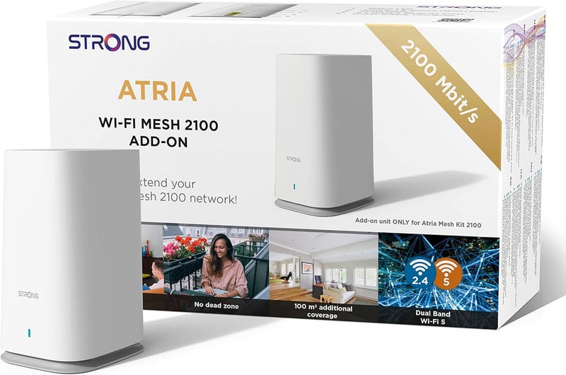 Strong ATRIA AC2100 Whole Home Mesh Wi-Fi System - ADD ON UNIT, up to 1,650sq.ft Wi-Fi Coverage, Two Gigabit Ports per node, App Control, Guest Network, Parental Controls, Simple Set Up (1 Pack) - Image 1
