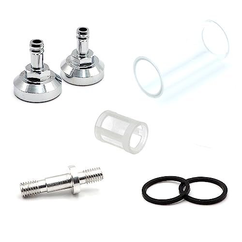 APE RACING 1/4 Inline Fuel Filter - APE RACING Upgraded Billet Aluminum Metal Glass Fuel Filter for Motorcycle ATV Dirt bike Classic bikes and Small Engines, Corrosion Resistance, Washable and High Flow (Chrome) - Image 5