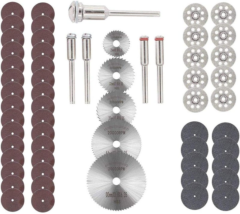 DIY Crafts CTDIYHI33158 44204 Inch Shank Diamond Cutting Wheel Set HSS Saw Blades Resin Cut Off Disc Combo Cutter - Image 1