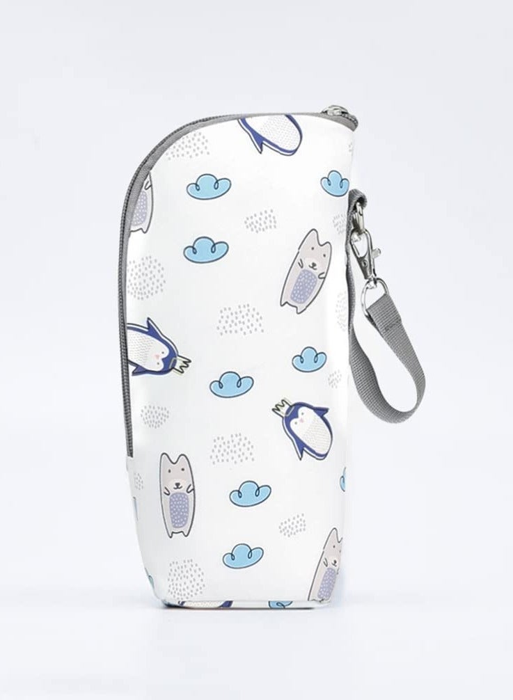Baby Bottle Cooler Bag, Baby Bottle Thermal Bag, Bottle Bag for Daycare Baby Milk Cooler, Children Water Cup Bag, White Accessories Breast Milk Interlayer Cotton, Travel Bags Portable Bottle Bag  - Image 4