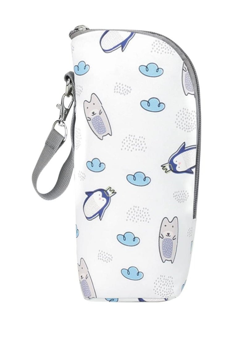 Baby Bottle Cooler Bag, Baby Bottle Thermal Bag, Bottle Bag for Daycare Baby Milk Cooler, Children Water Cup Bag, White Accessories Breast Milk Interlayer Cotton, Travel Bags Portable Bottle Bag  - Image 1