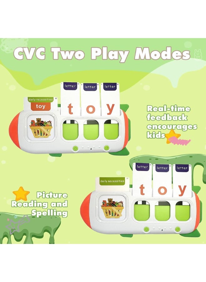 Alphabet Talking Flash Cards for Kids, Words Spelling Games, Teach Kids ABC Letters & Words, Montessori Learning Toys, Combine Words Based on Pictures, for Preschool Boys Girls  - Image 2