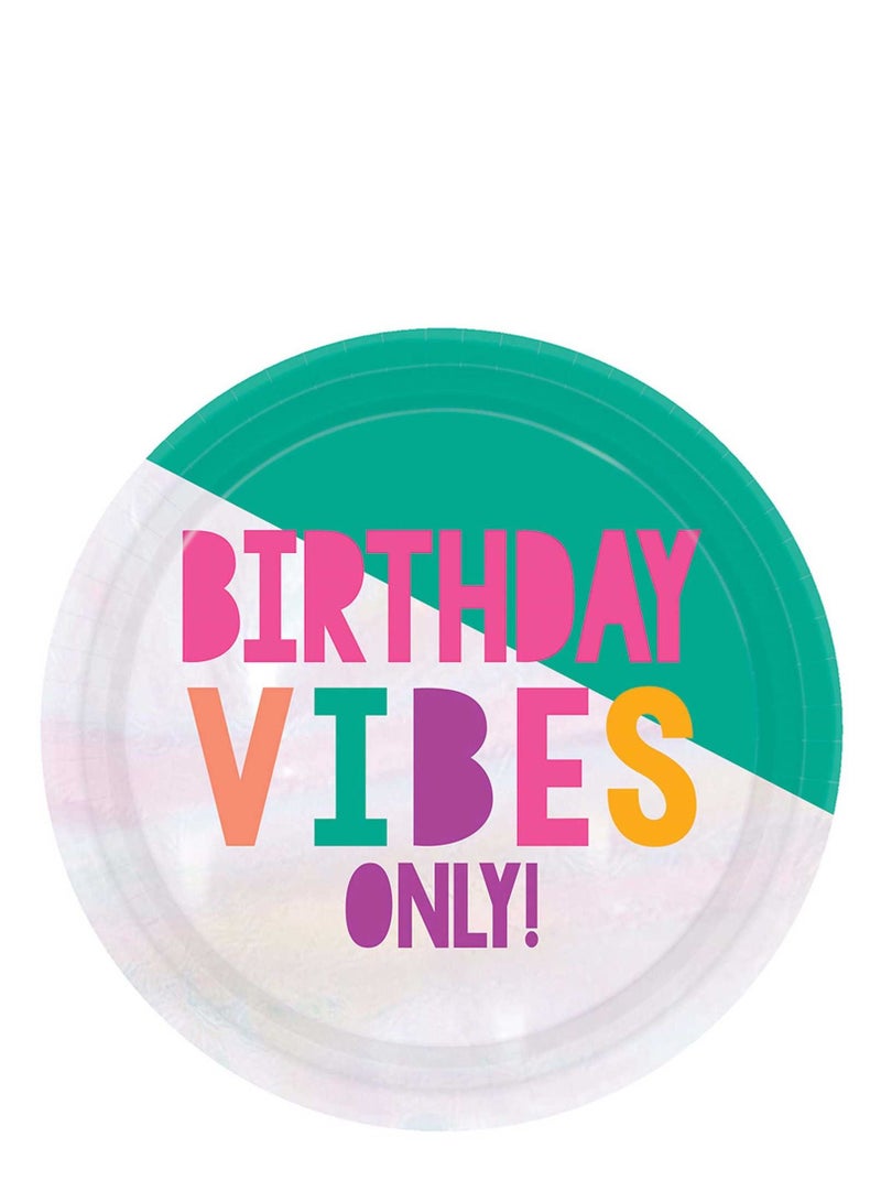 Amscan أدوات المائدة الفاخرة للشباب والمشاهير - مستلزمات الحفلات تشمل الأطباق، الأكواب، أدوات المائدة، المناديل، شمعة عيد الميلاد وغلاف الطاولة لـ 8 ضيوف - Image 2