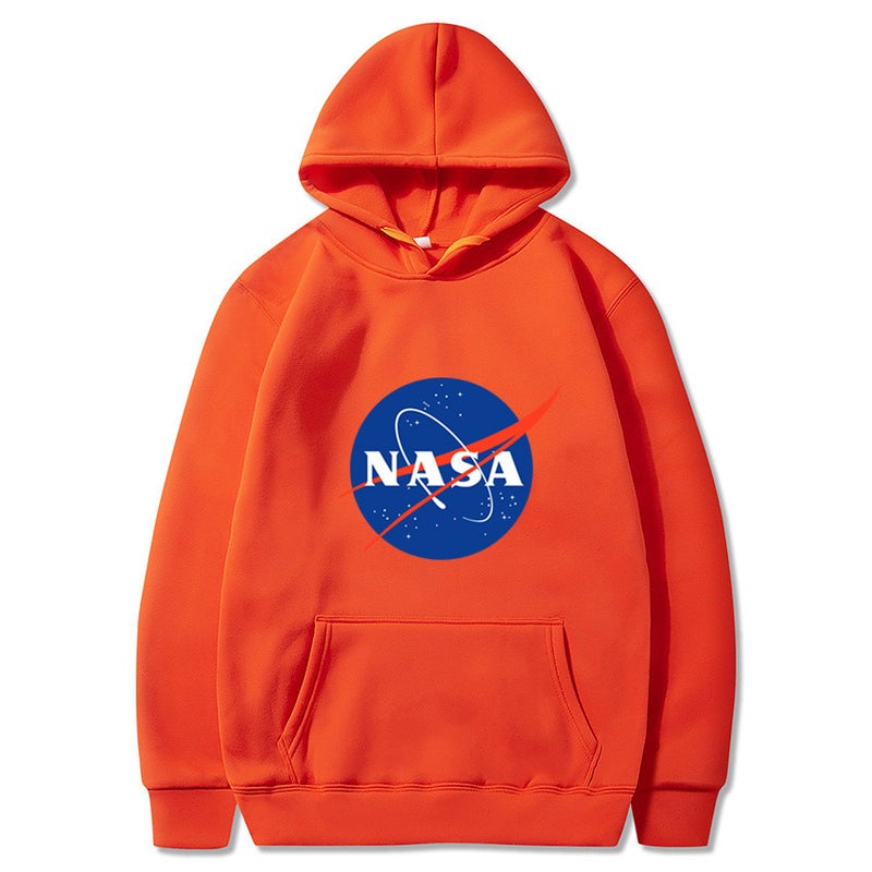 2024 autumn and winter new tide brand AliExpress explosions nasa series letter pullover hooded vests 7-color S-3XL Big Orange 