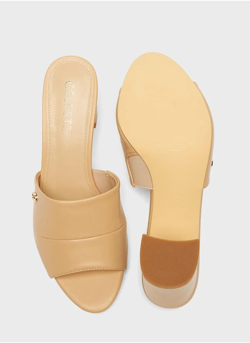 Celeste Single Strap Mid Heel Sandals