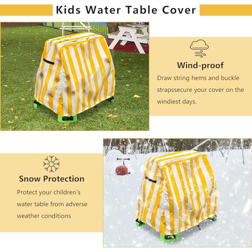 Aacabo Kids Water Table Cover Fit Rain Showers Splash Pond Water Table,Waterproof Dust Proof Anti-UV Outdoor Toys Cover-Cover only - Image 4