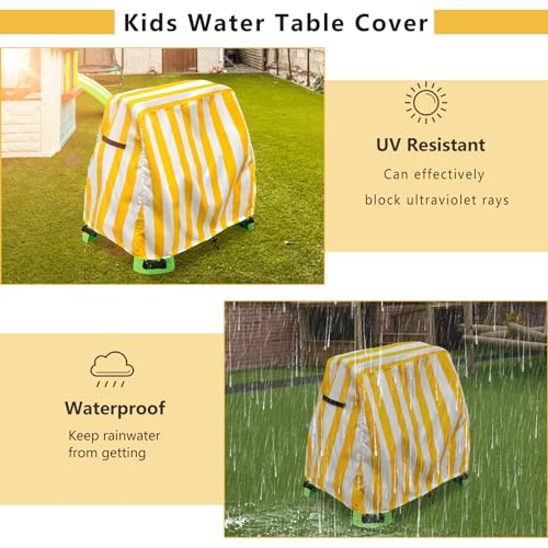 Aacabo Kids Water Table Cover Fit Rain Showers Splash Pond Water Table,Waterproof Dust Proof Anti-UV Outdoor Toys Cover-Cover only - Image 5