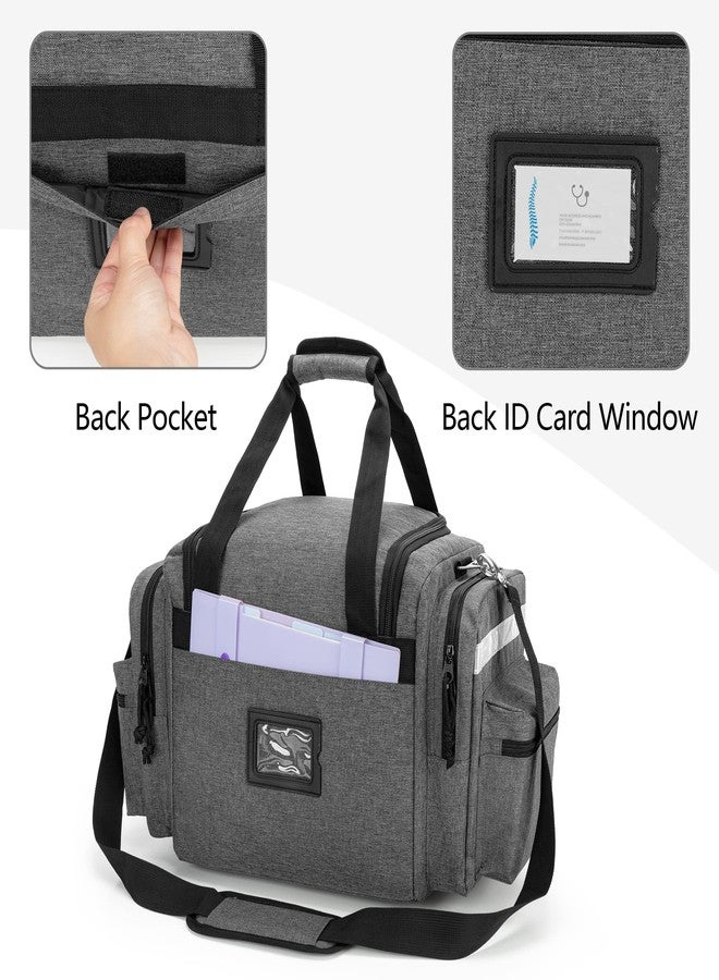 داميرو حقيبة داميرو الطبية الاحترافية فارغة، حقيبة إسعافات أولية للمستجيبين الأوائل مع فواصل قابلة للفصل للرعاية الصحية المنزلية، وفنيي الطوارئ الطبية، وخدمات الطوارئ الطبية، رمادي (الحقيبة فقط) - Image 4