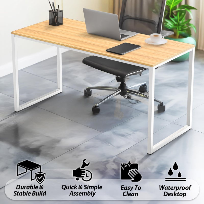 SHW Mission 32-Inch Home Office Computer Desk, Oak - Image 2