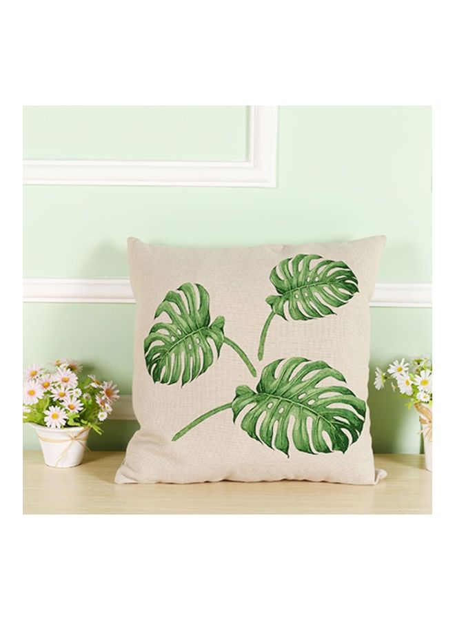 NIBEMINENT Decorative Cushoin Cover White/Green 12cm - Image 2