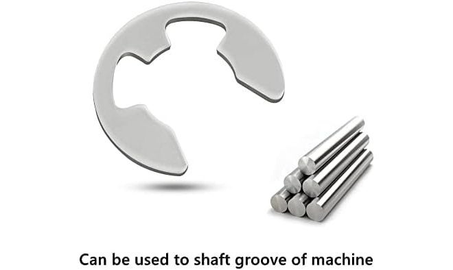 DIY Crafts 10 Size 304 Stainless Steel E-Clip Retaining Snap Opening Ring Circlip Kit 1.5/2 /3/4/5/6/7/8/9/10mm with Plastic Box (240) - Image 3