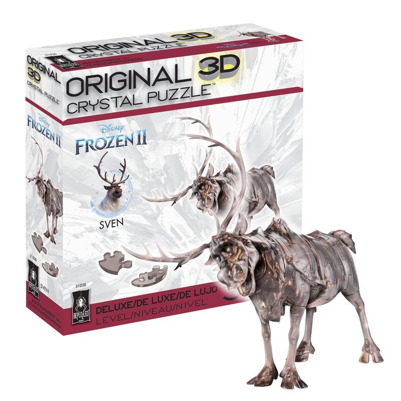 BePuzzled Disney Sven The Reindeer Deluxe Original 3D Crystal Puzzle Perfect for Puzzlers Ages 12 and Up Challenging to Complete and Beautiful to Display Collect Them All - Image 3