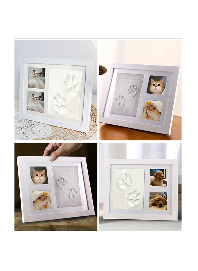 Baby Handprint Frame,Baby Picture Frame with clay， 3 Window No-Fold Square Photo Frame，Keepsake Baby Hand And Foot Print Casting Mold With Photo Frame Memory Kit，Gifts for New Parents - Image 5
