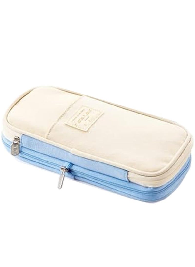 Generic Colorful Large Storage Pencil Box Pen Bag with Zipper Large Capacity Storage Bag, Suitable for Office Travel Storage Box  - Image 1