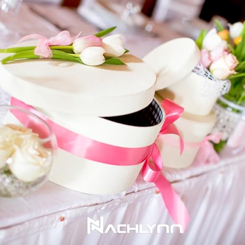 NACHLYNN 150 Yards Pink Satin Ribbon 1 inch Wide Polyester Fabric Ribbon Use for Gift Wrap Wedding Bridal Baby Shower Bows Valentine's Day Decor - Image 4