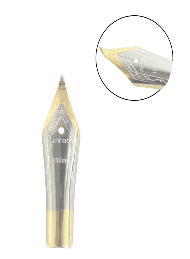 Gullor 5PCS Fountain Pen Nibs Fit Jinhao 250/301/500/5099/8802/9009/5000, Gold, Bent Nib - Image 2