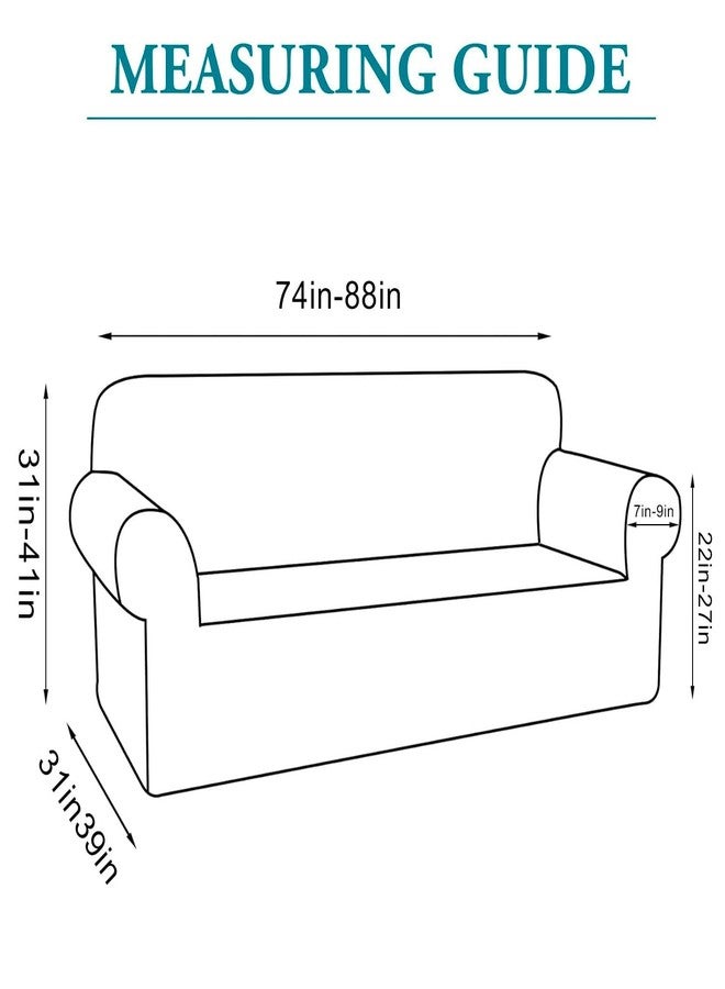 Flamingo P High Stretch Sofa Slipcover Non Slip Couch Cover for 3 Cushion Couch Washable Pet Furniture Protector Covers with Elastic Bottom, Thick Jacquard Fabric (Large, Biscotti Beige) - Image 2