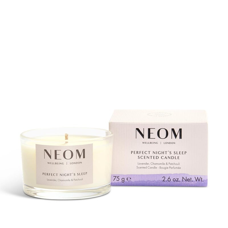 NEOM 'NEOM- Perfect Night's Sleep Scented Candle, Travel Size | Lavender & Jasmine | Essential Oil Aromatherapy Candle | Scent to Sleep - Image 1