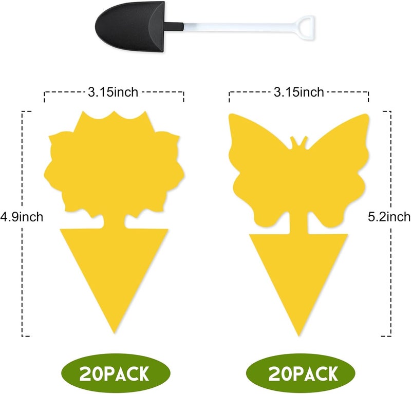 Dwcom Trap 40 Pack Fungus Gnat Traps for House Indoor, Fungus Traps Fruit Fly Traps for Indoors Gnats Sticky Traps for Plants Yellow Sticky Traps for Gnats - Image 2