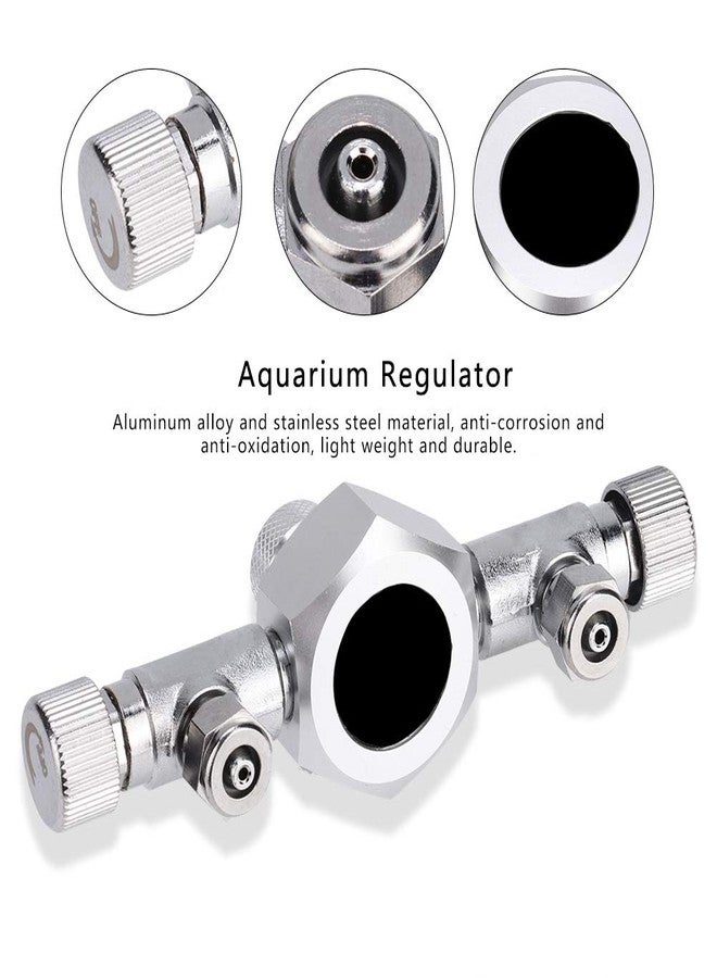 زيروديس منظم توزيع ثاني أكسيد الكربون لحوض السمك من زيروديس، صمام إبرة دقيق من سبائك الألومنيوم لحوض السمك، منظم ثاني أكسيد الكربون ثنائي الاتجاه لحوض السمك والنباتات - Image 3