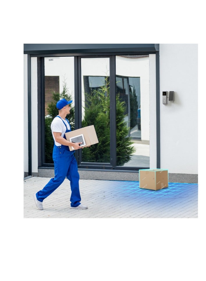 EZVIZ EP3x Pro 2K Dual-Lens Battery-Powered Video Doorbell with 1080p Bottom Camera, Solar Panel, AI Human & Package Detection, 32GB eMMC Storage, Color Night Vision, Two-Way Talk, Tamper Alarm, Smart Integration with Google Assistant & Alexa, Weatherproof | CS-EP3x Pro - Image 3