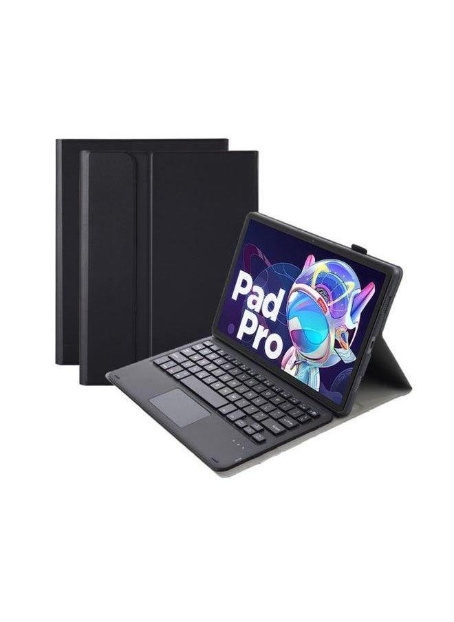 Generic For Lenovo Tablet Small Leather Pad Pro11.5 Inch Bluetooth Keyboard M10plus Shell Touch Back Brilliance-Color:Elegant Black + Keyboard-Product Type:Lenovo Pro J706/J716 11.5 Universal 2021  - Image 1